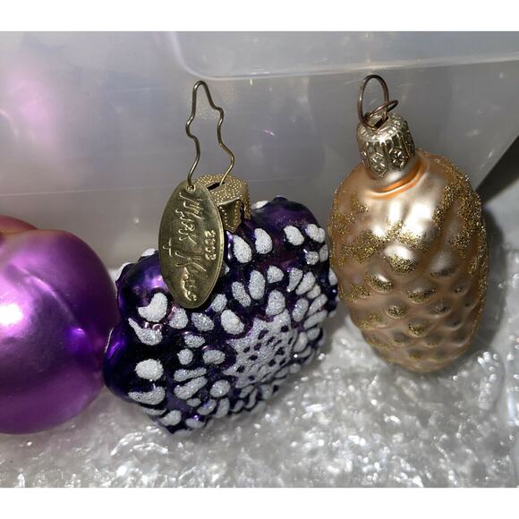 5 Mark Kraus & Old World Christmas Blown Glass Ornament Lot WGermany NICE! #50 - Picture 9 of 12
